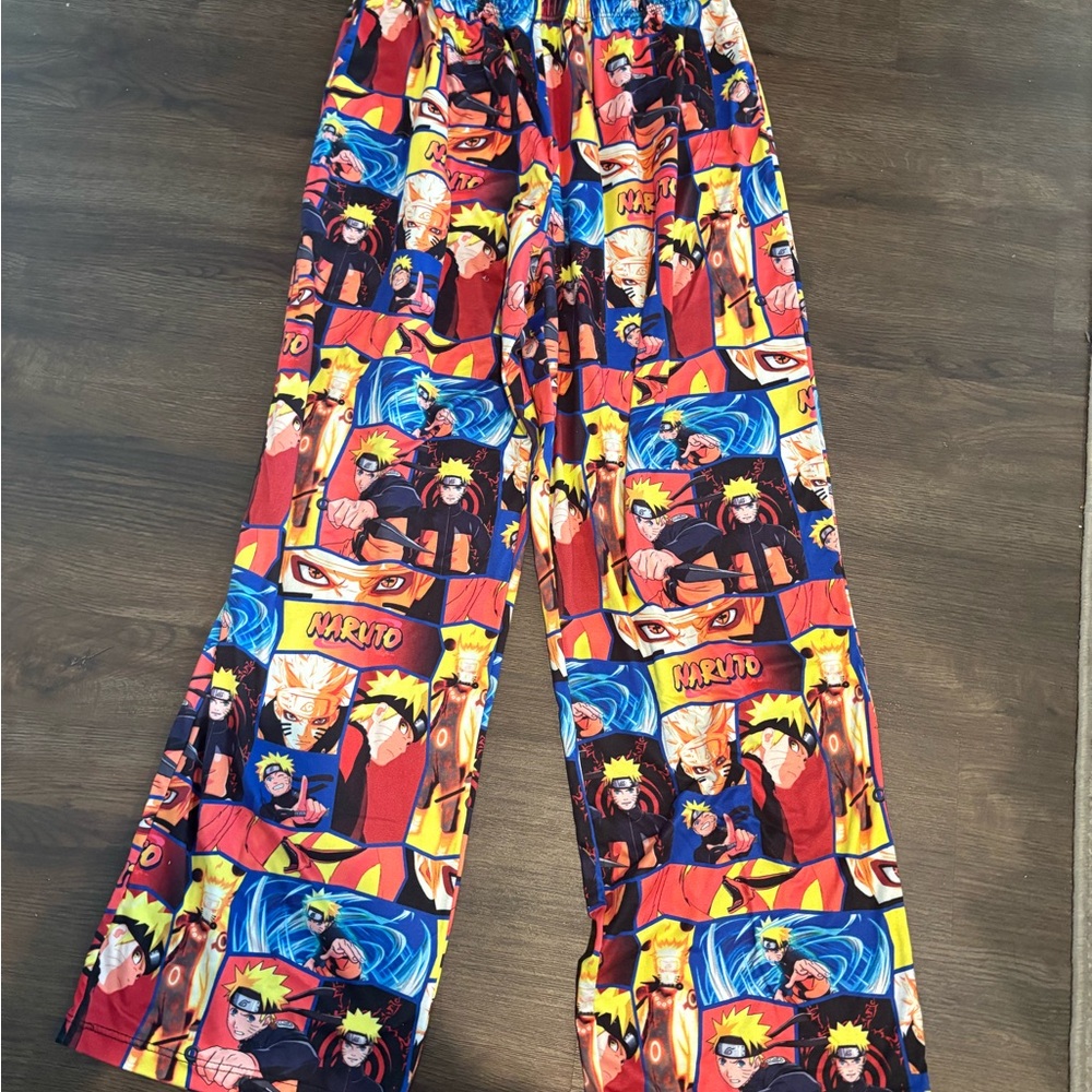 Anime Print Pajama Bottoms